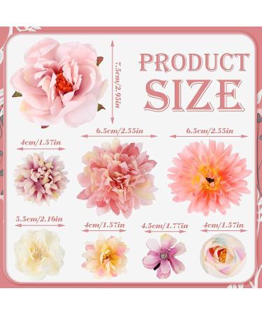 BBTO 21-Piece Flower Hair Clip Set - Rose Barrettes for Women - Boho Bride Hair Accessories - Pink & White Floral Hairpins for Girls Wedding - Buy Online on GoSupps.com