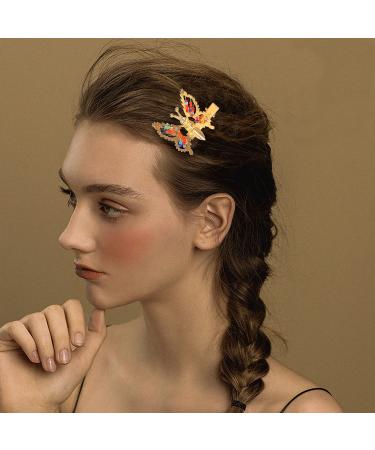 Kavya Vintage Butterfly Hair Clips for Women | Multi-Colored Metal Hair Accessories for Girls - Buy Online on GoSupps.com