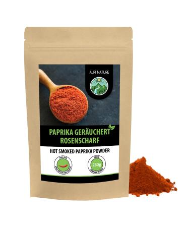 Paprika rose -sharp smoked (250g) paprika ground sharp from Spain paprika powder smoking in re -lockable packaging 250 g (1 Pack)