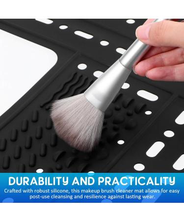 Foldable Sink Cover | Silicone Makeup Brush Cleaning Mat | Compact & Rollable Bathroom Sink Protector - Buy Online on GoSupps.com