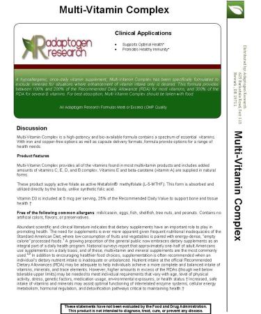 Multi-Vitamin Complex | Once Daily Multivitamin Supplement with Folate as Metafolin L-5-MTHF B12 as Methylcobalamin Vitamin A C D3 and more| Enhanced Absorption & Bioavailability | 60 Vegetarian Caps - Buy Online on GoSupps.com