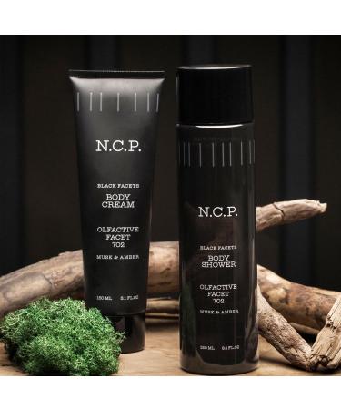 N.C.P. 702 Musk and Amber Body Shower Gel - Moisturizing Skin Care Wash with Willow Bark & Amber Extracts - 8.4 oz - International Shipping Available - Buy Online on GoSupps.com