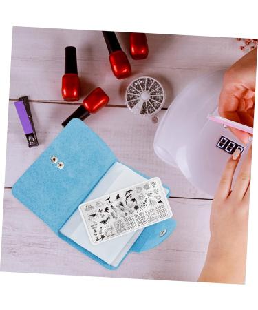 Mikinona 2pcs Nail Art Card Holder Stamping Plates Organizers Nail Template Bags Stamping Plates Storage Bag Cases Nail Plate Storage Bag Nail Art Stamper Pouches Pu Printing Printed Bag Sky-blue 14.5X9.5X1.8CM - Buy Online on GoSupps.com