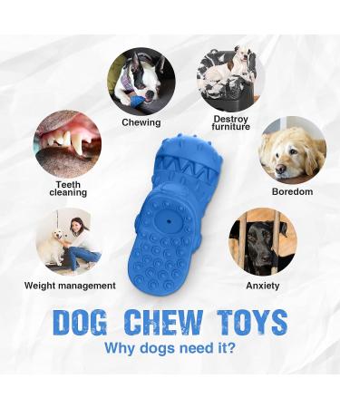 RUXAN Indestructible Dog Chew Toy - Squeaky Interactive Toy with Milk Flavor, Natural Rubber for Aggressive Chewers - Perfect for Small/Medium/Large Dogs - Buy Online on GoSupps.com