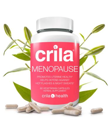Crila Health Menopause Supplements for Women - 60 Ct. I Night Sweats & Hot Flashes Menopause Relief for Women with No Estrogen Natural Ingredients Reduce Moods Swings Fatigue & Bloating* 60 Count (Pack of 1)