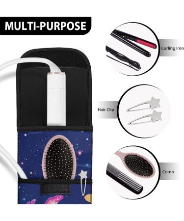 Buy Galaxy Axolotl Print Neoprene Curling Iron Holder - Water Resistant & Heat Resistant Travel Organizer for Women - Buy Online on GoSupps.com