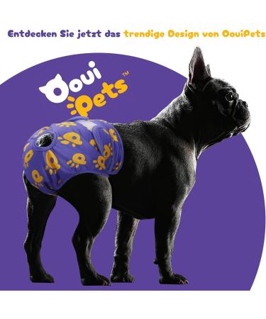 Buy Oouipets Dog & Cat Diapers (3 Pack) - Premium Washable No Leak Eco-Friendly - Size M (Purple) for Comfort & Absorbency - Buy Online on GoSupps.com