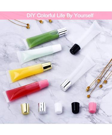 50Pcs 15ml Lip Gloss Tubes with Pink Cap - DIY Cosmetic Squeeze Tubes with Labels, Syringe, and Funnel - Pink x 50pcs - Buy Online on GoSupps.com