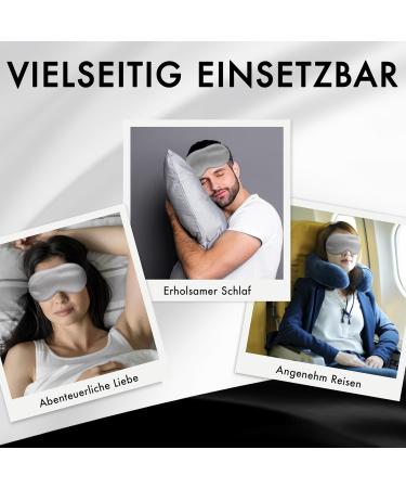 Liebesfreunde 100% Real Silk Eye Mask | Comfortable Sleep Mask for Men & Women | Soft Blindfold in Silver Grey - Buy Internationally! - Buy Online on GoSupps.com