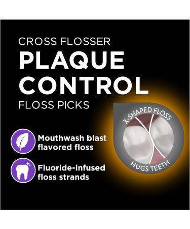 DenTek Cross Flosser Plaque Control Floss Picks X-Shaped 75 Count - Pack of 1 - Buy Online on GoSupps.com