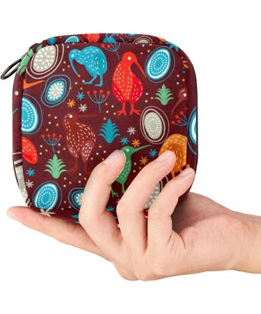 Kiwi Bird Red Animal Sanitary Pad Storage Bag for Teen Girls - Sanitary Napkin Storage Pouch - Buy Online on GoSupps.com