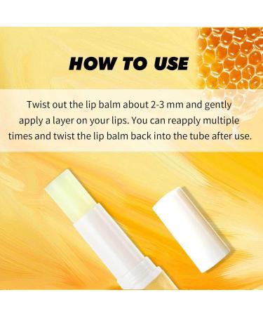Nourishing Lip Balm Honey Lip Balm Moisturizes for Dry Cracked Lips Lightens Lip Lines Enhances Lip Color Daily Lip Moisturizer - Buy Online on GoSupps.com