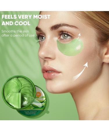 Aloe Vera Eye Mask (120 pcs) - Reduce Puffiness & Dark Circles | Firm Under-Eye Skin & Minimize Fine Lines | Rejuvenating Under-Eye Patches - Buy Online on GoSupps.com
