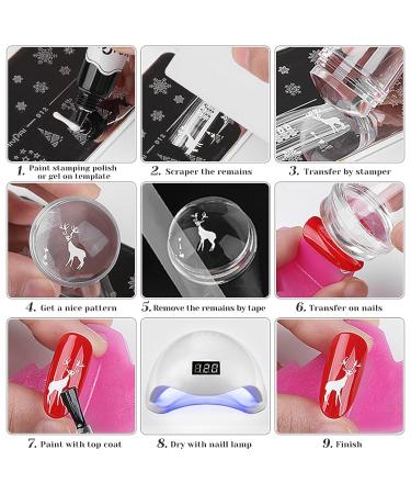 Sularpek 1Pcs Double Sided Silicone Nail Art Stamper with Scraper - Clear DIY Nail Art Tools - Buy Online on GoSupps.com