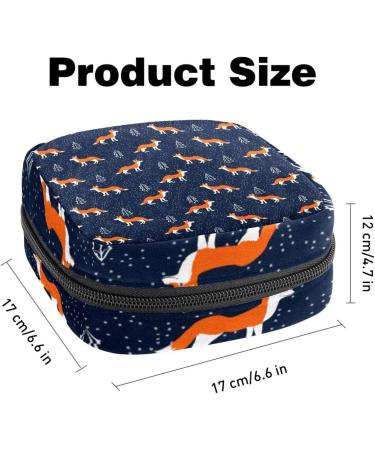 Shop Cute Orange Fox Binding Bags - Christmas Tree Pattern Tampon Storage for Women - Buy Online on GoSupps.com