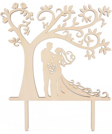 LOVENJOY Silhouette Wedding Cake Topper Bride and Groom with Love Birds Gift Boxed - Buy Online on GoSupps.com