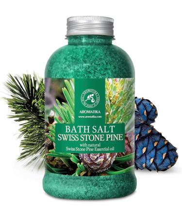 Pine Bath Salt with Natural Swiss Stone Pine Essential Oil - 21.16 Oz - Coniferous Salts for Relaxing Bath, Good Sleep, and Beauty - Aromatherapy Sea Salts for Body Care - Buy Online on GoSupps.com