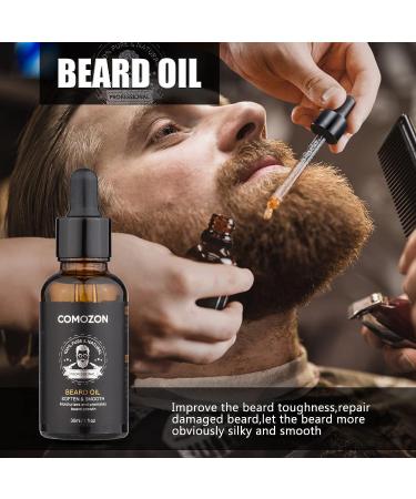 6-in-1 Beard Growth Kit with Oil, Balm, Wash, Brush, Comb & Scissors - Beard Care Gift for Men - Buy Online on GoSupps.com