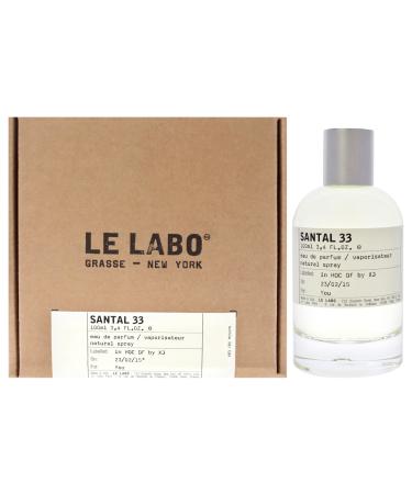 Santal No 33 by Le Labo for Unisex - 3.4 oz EDP Spray 3.4 Fl Oz (Pack of 1)