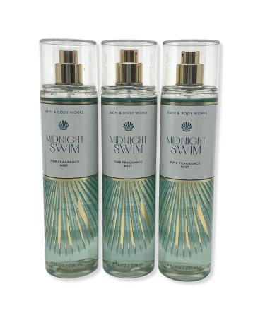 Bath & Body Works Midnight Swim Fragrance Mist 8oz - pack of 3