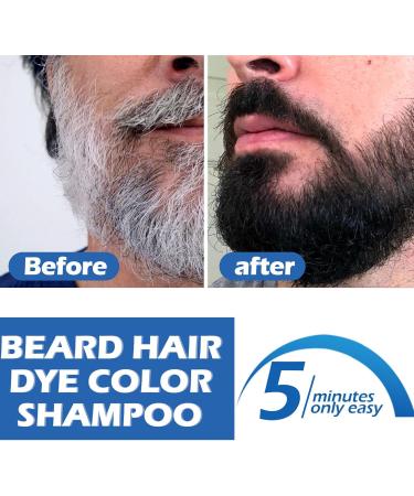 Nbzsmlkn Beard Hair Dye Color Shampoo Beard Color for Men Beard Dye for Men Black Root Touch Up Beard & Mustache Coloring Natural Looking Gray Coverage Hair & Beard Dye Shampoo 1Pc - Buy Online on GoSupps.com