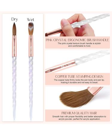 Saviland 10PCS Kolinsky Acrylic Nail Brush Set | Crystal Texture Brushes for Acrylic Powder | Ideal for Nail Salons and Beginners | Sizes 4-22 - Buy Online on GoSupps.com