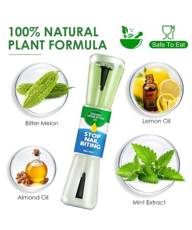 Plant-Extract Nail Biting and Thumb Sucking Treatment - Stop Bad Habits Naturally - Nail Care Formula 0.35 Fl Oz - Buy Online on GoSupps.com