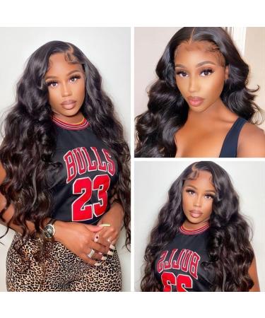 Besurina Body Wave Lace Front Wigs Human Hair 150% Density 13x4 HD Transparent Lace Frontal Wigs For Black Women 18 Inch Brazilian Virgin Human Hair Pre Plucked With Baby Hair Natural Hairline 18 Inch 13x4 Body Wave Lace...
