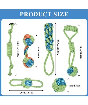 Dog Rope Toys Puppy Toys 6PCS Small Dog Cotton Rope Chewing Toys Puppy Dog Chew Toys Teething Training Dog Tug Rope Interactive Dog Rope Toys Indestructible Natural Cotton Rope for Small Medium Dogs - Buy Online on GoSupps.com