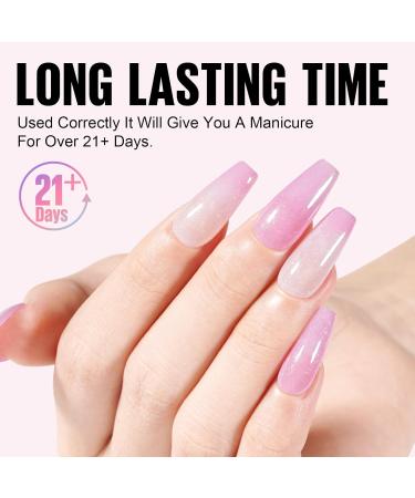 TOMICCA Nude Pink White Shimmer Gel Nail Polish Set - 4x8ML A116020 | Soak Off UV Kit for Home Manicure - Gift for Women Girls - Buy Online on GoSupps.com