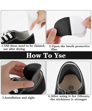 COMNICO 4 Pairs Heel Grips Liner Cushions Inserts Self-Adhesive Shoe Snugs Filler for Men Women Loose Shoe Too Big Heel Back Protectors Pads Prevent Rubbing Slipping Blisters(Black) - Buy Online on GoSupps.com
