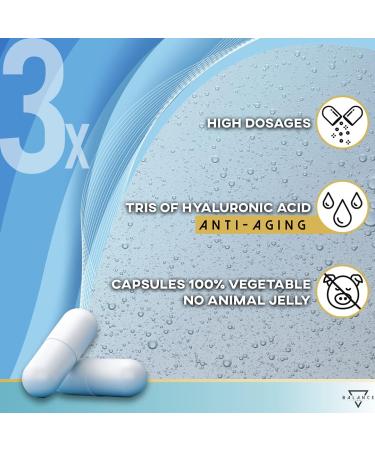 HYALURONIC ACID | Hyaluronic Acid Capsules | High Dose Multimolecular Formula with High Molecular Weight Hyaluronic Acid | 30 Vegetable Capsules - Buy Online on GoSupps.com