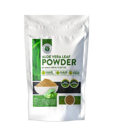 Aloe Vera Leaf Powder (Aloe Barbadensis) Moisturizer Juice Salve for Hair and Skin | 100 Grams (3.53 Oz.) Natural Pure Organic