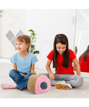 Fadcaer Guinea Pig Bed Small Pet Cave Hideout Warm Soft Rabbit Bed House Winter Fleece Bedding for Small Animal Chinchilla Hedgehog Hamster House Guinea pig for Cotton Nest Pet Supplies (Pink) - Buy Online on GoSupps.com