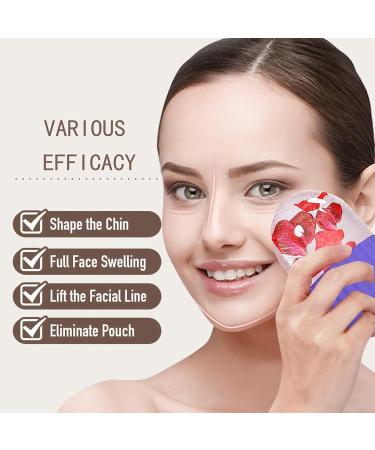 Ice-Roller for Face and Eye Ice Face Roller Facial Ice-Roller Skin Care Reusable Silicone Mold for Shrink Pore Reduce Puffiness Improve Skin Elasticity Striped Purple - Buy Online on GoSupps.com