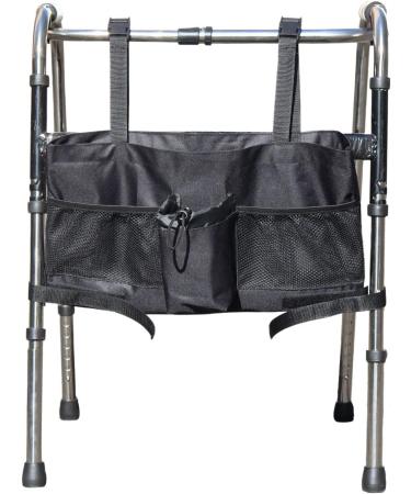 Walker Bag Wheelchair Pouch Armrest Accessories Basket Hand Storage Bags with Cup Holder Water-Resistant for Rollator Folding Walkers Suit for Elderly Seniors Handicap Disabled Black - Buy Online on GoSupps.com