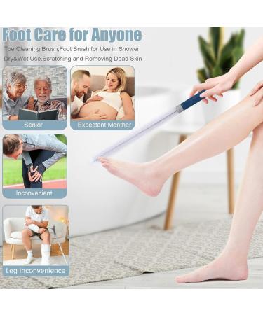 Toseky Foot Scrubber Brush Reusable Bendable Foot Toe Scrubber Brush Gentle Dirt Removal Toe Brush for Seniors Elderly Disabled Men and Women - Buy Online on GoSupps.com