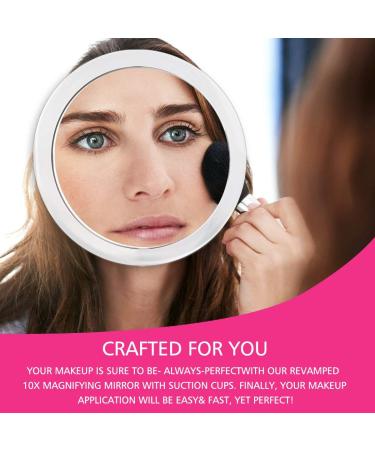 Glam Hobby 15X Magnifying Mirror for Makeup, Tweezing, Blackhead Removal - 6.3 Inch Round Mirror with 3 Suction Cups - Buy Online on GoSupps.com