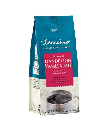 Teeccino Coffee Alternative  Dandelion Vanilla Nut  Detox Deliciously with Dandelion Herbal Coffee Thats Prebiotic Caffeine Free  Gluten Free Medium Roast 10 Ounce