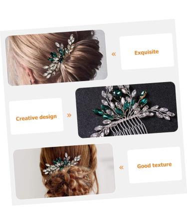 MAGICLULU Bridal Comb Bridal Hair Accessories Bride Hair Insert Comb Wedding Hair Comb Bride Rhinestone Hair Comb Bride Hair Comb Green Hair Accessories Hair Side Comb - Buy Online on GoSupps.com