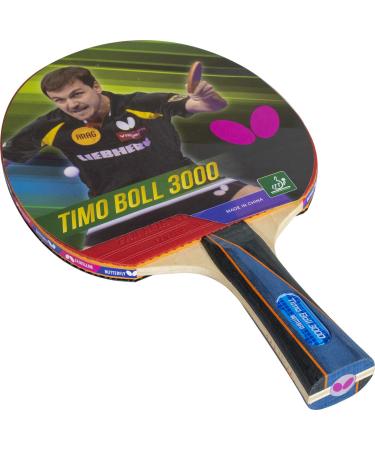 Butterfly Timo Boll Shakehand Ping Pong Paddle - Good Speed And Spin With Superb Control - Japan Series - Recommended For Beginning Level Players - International Table Tennis Federation Approved 3000