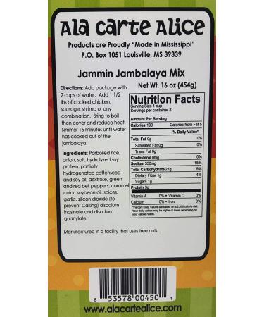 Ala Carte Alice Jammin Jambalaya Soup Mix - 9 Ounce - Buy Online on GoSupps.com