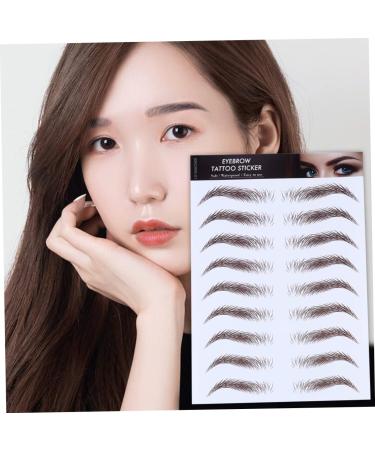 Beavorty 8 pcs eyebrow stickers waterproof makeup tattoo eyebrows Imitation Eyebrow cosmetic applique 3d - Buy Online on GoSupps.com