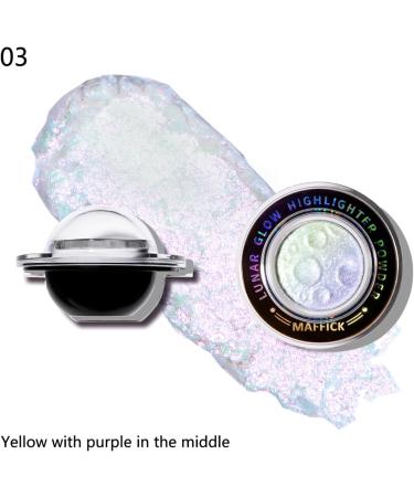LXZJJM Planet Highlighter Multichrome Glitter Shimmer Highlighter Planet-Inspired Makeup for Silky Natural Glow Face and Body Brightening Natural-Looking Highlighter (03# 2.1g/0.074 OZ.) 03# 2.1 g (Pack of 1) - Buy Online on GoSupps.com