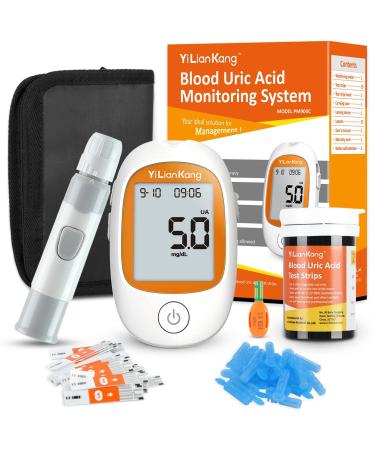 Uric Acid Test Kit Uric Acid Monitor 25Pcs Uric Acid Test Strips Lancets Home Uric Acid Meter Get results fast mg/dl Uric Acid Meter Test Kit