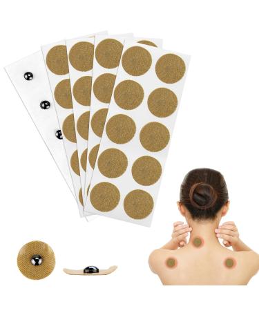 Wiyety Magnetic Acupressure Pflaster: 5 pieces 50 high -quality acupressure magnetic plaster acupuncture magnetic patches with reusable magnets for help pain pain nausea