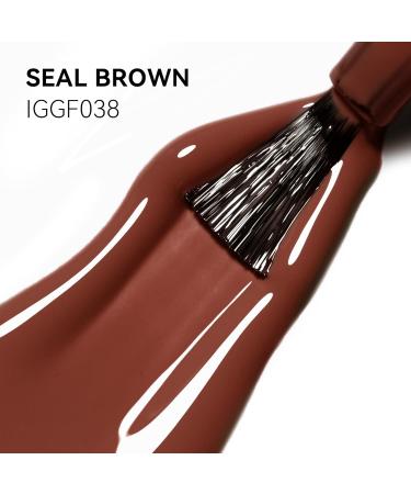 MEGIOR Brown Gel Nail Polish 15ml Chestnut Gel Polish High Gloss Soak Off UV LED Nail Gel Polish for Nail Art Manicure Salon DIY Home Gift for Girls Seal Brown - Buy Online on GoSupps.com