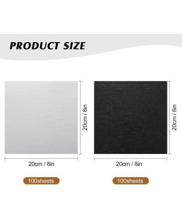 200 Sheets Tear Away Stabilizer Backing for Embroidery - Medium Weight 2.1 oz - Black and White Precut Fabric Stabilizer - for Machine Embroidery, Hand Sewing, Hoops, Quilting - 8x8 Inch - Buy Online on GoSupps.com