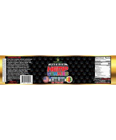 Premium Healthergize Hemp Gummies for Sleep, Joints, Relaxation & Relief - Natural Hemp Party with 90 Fruity Bears - Made in USA - Buy Online on GoSupps.com
