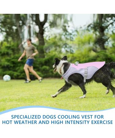 Dog Cooling Vest & Coat - Adjustable Absorbent Jacket for All Breeds | Perfect for Summer & Hot Weather - Size M Blue - Buy Online on GoSupps.com